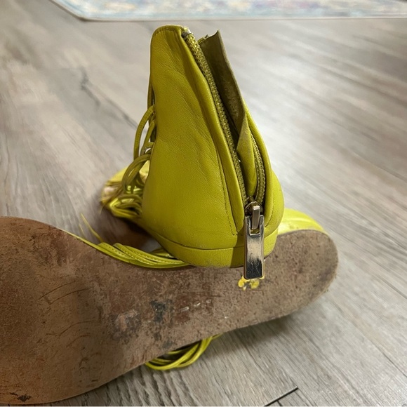 Dolce Vita Yellow Fringe Sandals - Picture 3 of 5